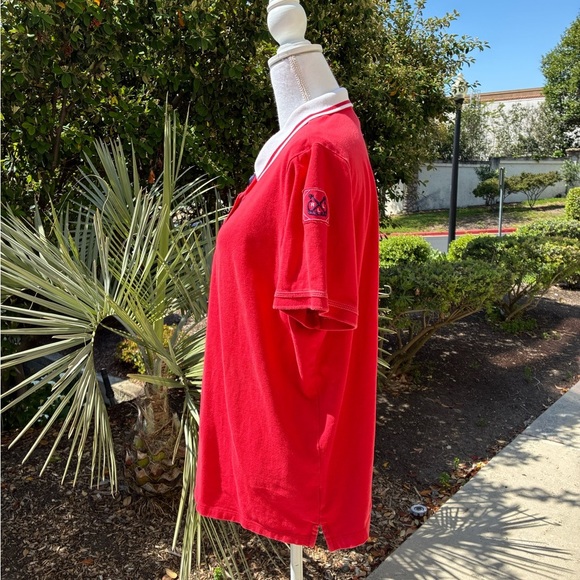 Vintage L-RL Lauren Active by Ralph Lauren Red Polo Shirt 1X - Picture 3 of 9